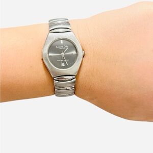 Kenneth Cole New York Unisex Silver-Tone Stainless Steel Watch – Black Dial